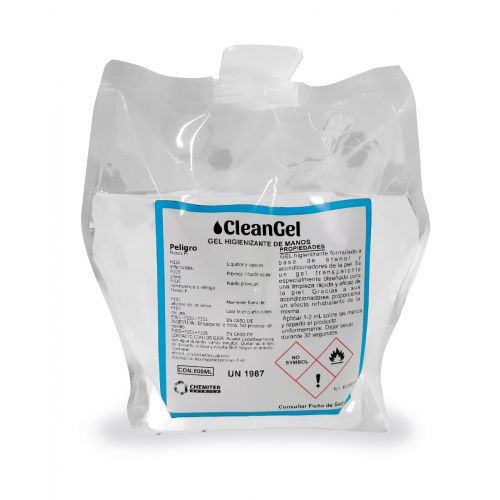 Bolsa de gel hidroalcohólico higienizante de manos para dosificador de pared CleanGel